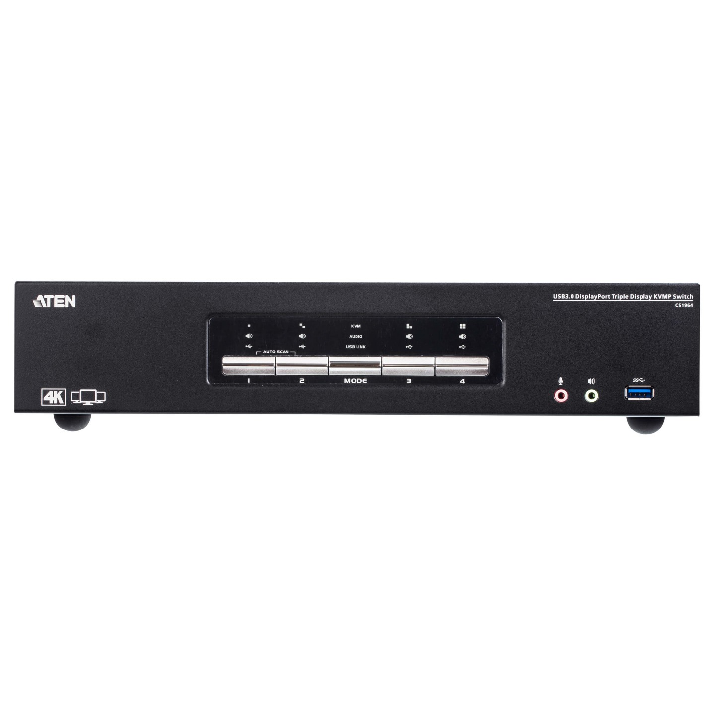 ATEN KVM Switch 4P USB3.0 4K DP Triple View KVMP S — Buy in Cyprus with Fast Delivery