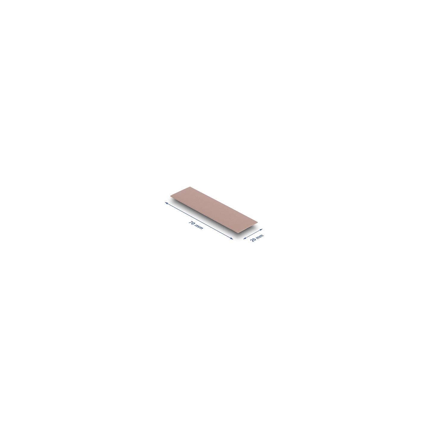 Wärmeleitpad 70 x 20 x 0.75 mm für M.2 Module 3.0 W mK - Silikonfrei — Buy in Cyprus with Fast Delivery