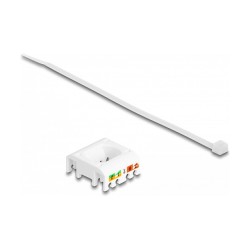 Delock Keystone Modul RJ45 Buchse zu LSA Cat.6A werkzeugfrei mit roter Staubschutzkappe — Buy in Cyprus with Fast Delivery