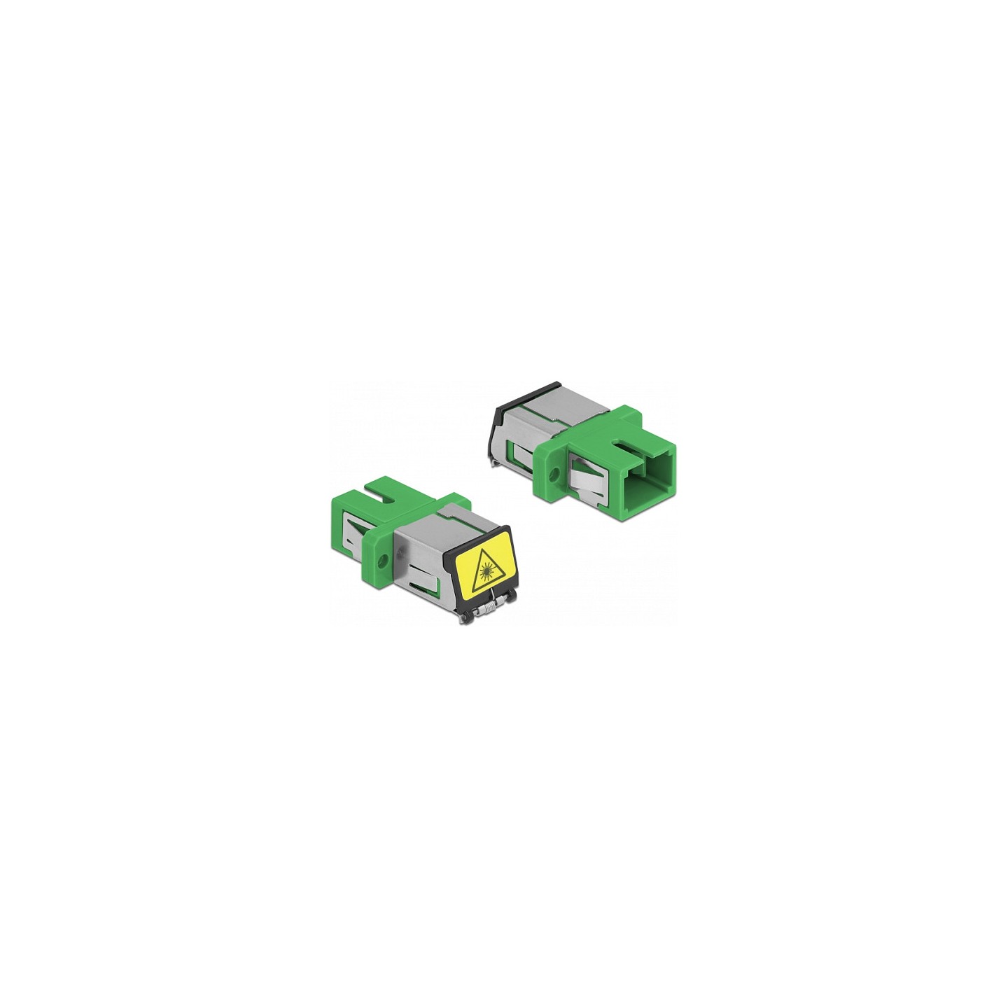Delock LWL Kupplung mit Laserschutzklappe SC Simplex Buchse zu SC Simplex Buchse Singlemode grün