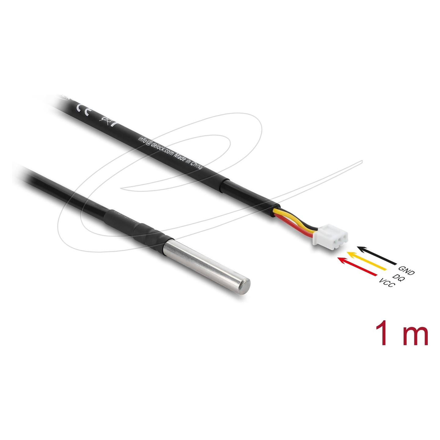 Delock Temperaturfühler-Kabel mit 3 Pin Pfostenbuchse DS18B20 1 m — Buy in Cyprus with Fast Delivery