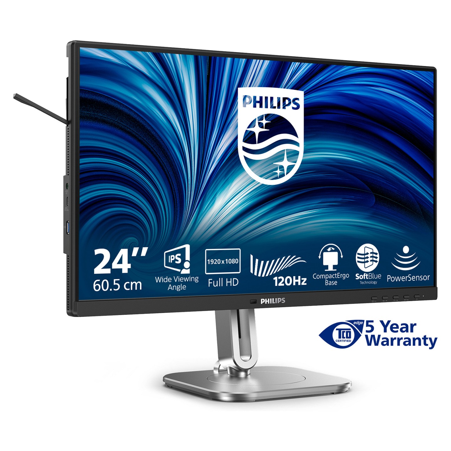 PHILIPS 24B2N4200 00 60.45cm 23.8Zoll 1920x1080 VGA HDMI DP USB — Buy in Cyprus with Fast Delivery