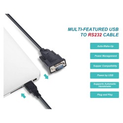 Equip Adapter USB-A - to Seriell RS232-DB9 St St 1.50m sw — Buy in Cyprus with Fast Delivery