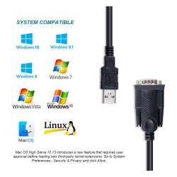 Equip Adapter USB-A - to Seriell RS232-DB9 St St 1.50m sw — Buy in Cyprus with Fast Delivery