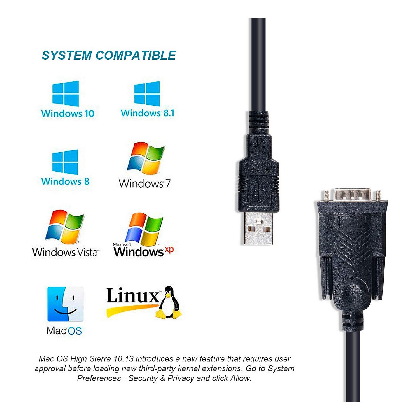 Equip Adapter USB-A - to Seriell RS232-DB9 St St 1.50m sw — Buy in Cyprus with Fast Delivery