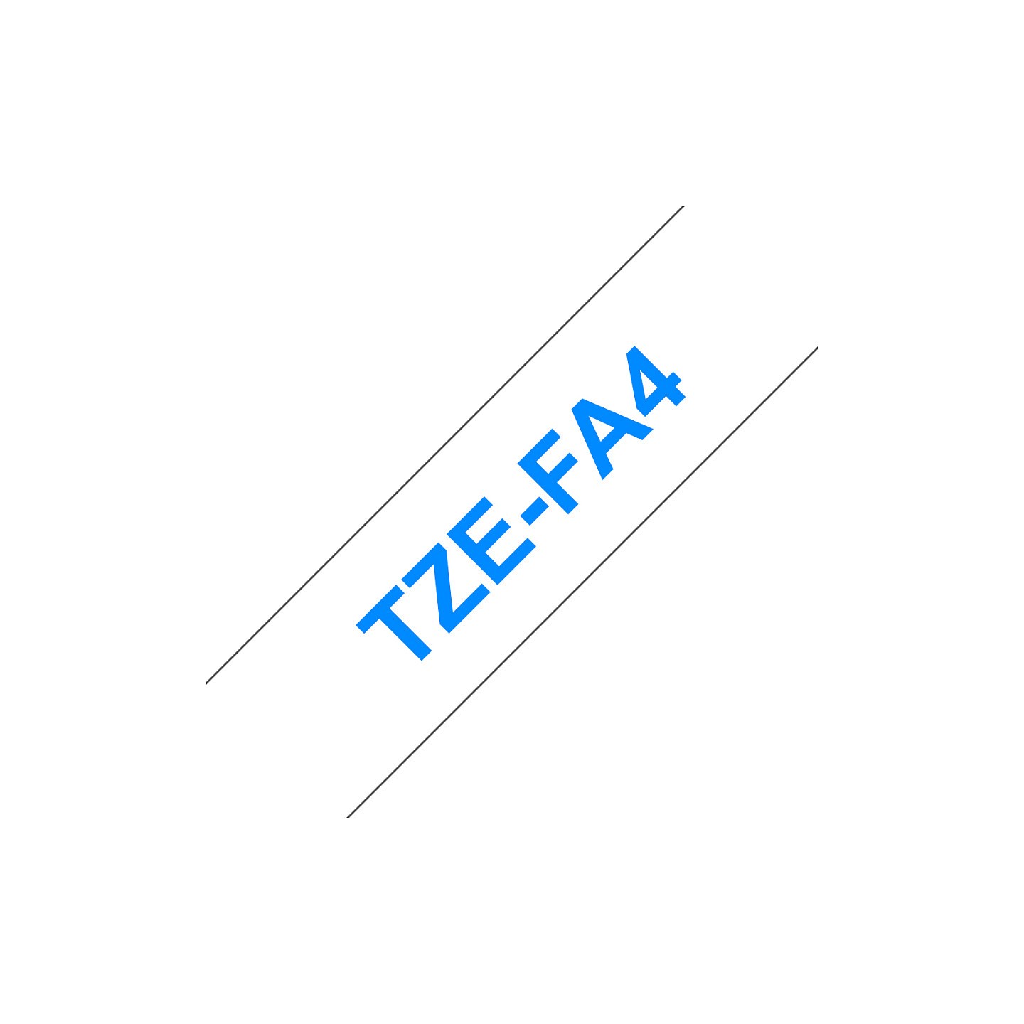 Brother TZe-FA4 Textil-Aufbügelband. blau auf weiß. 18mm x 3m — Buy in Cyprus with Fast Delivery
