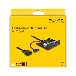 DELOCK Interner 8.89cm 3.5Zoll USB 3.2 Gen 1 Hub 4 Port — Buy in Cyprus with Fast Delivery