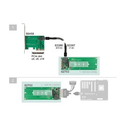 Konverter SATA 22 Pin SFF-8643 NVMe to 1 x M.2 Key M — Buy in Cyprus with Fast Delivery