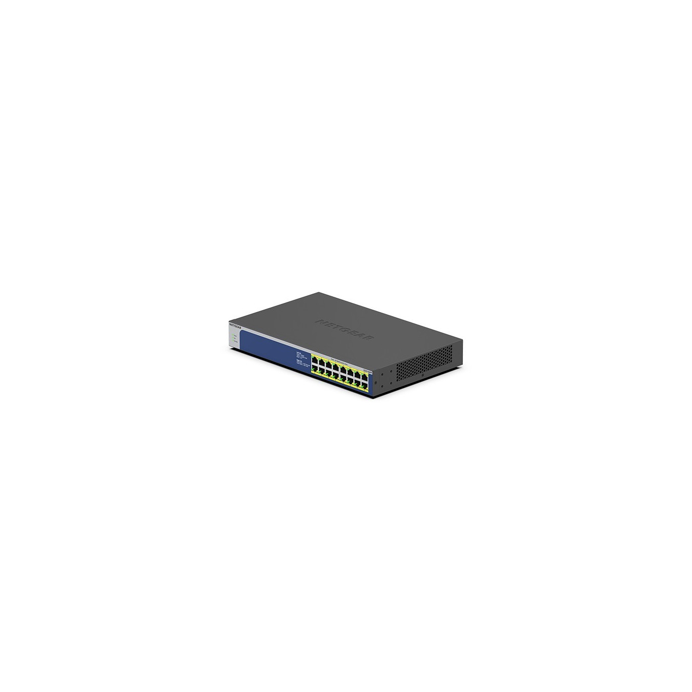 NETGEAR GS516PP-100EUS - 16-Port Gigabit Unmanaged PoE+ Switch, 260W Budget, Rackmount, Blue/Grey