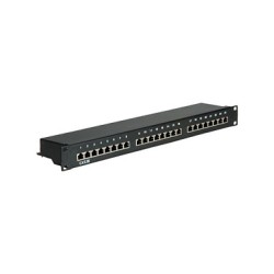 VALUE Kat.5e Class D 48.26cm 19Zoll-Patchpanel 24P geschirmt schwarz — Buy in Cyprus with Fast Delivery