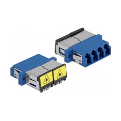 LWL Kupplung mit Laserschutzklappe LC Quad Buchse zu LC Quad Buchse Singlemode blau — Buy in Cyprus with Fast Delivery