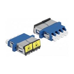 LWL Kupplung mit Laserschutzklappe LC Quad Buchse zu LC Quad Buchse Singlemode blau — Buy in Cyprus with Fast Delivery