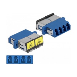 LWL Kupplung mit Laserschutzklappe LC Quad Buchse zu LC Quad Buchse Singlemode blau — Buy in Cyprus with Fast Delivery