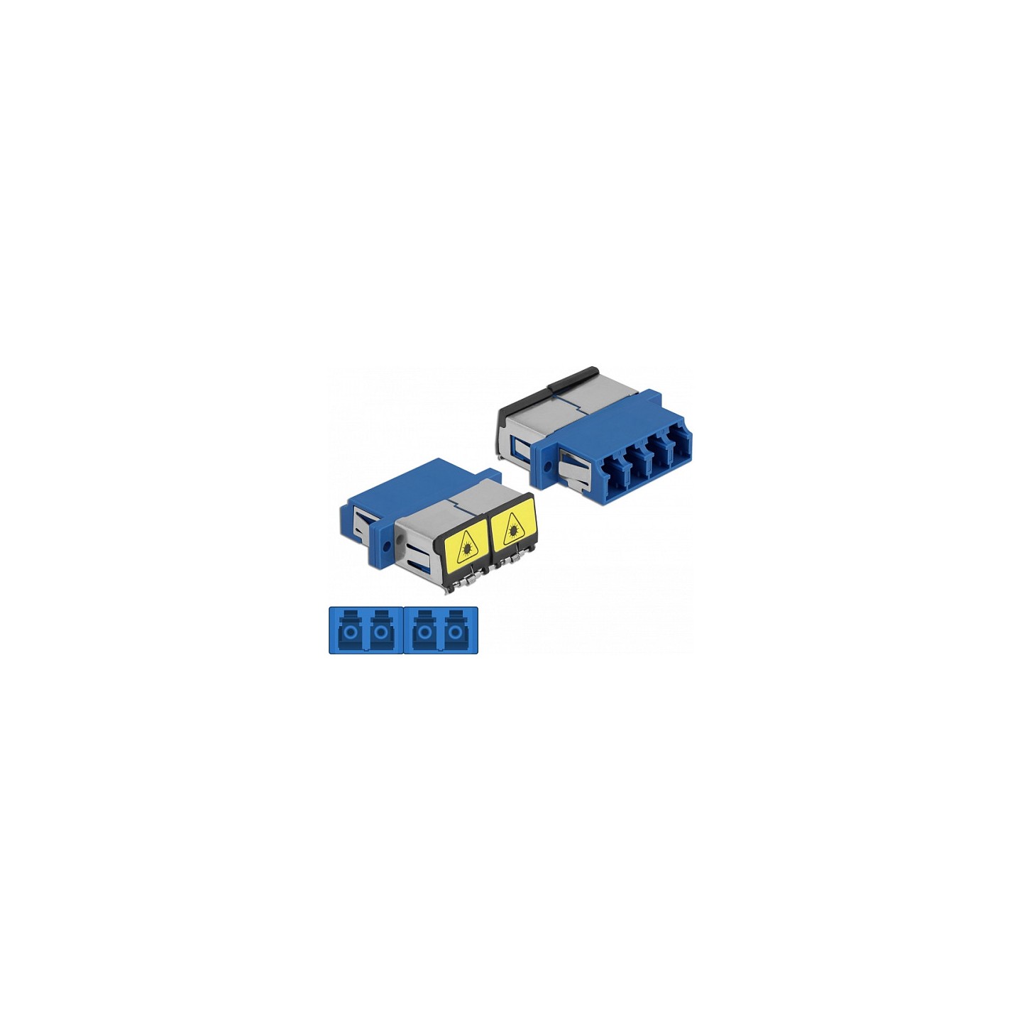 LWL Kupplung mit Laserschutzklappe LC Quad Buchse zu LC Quad Buchse Singlemode blau — Buy in Cyprus with Fast Delivery