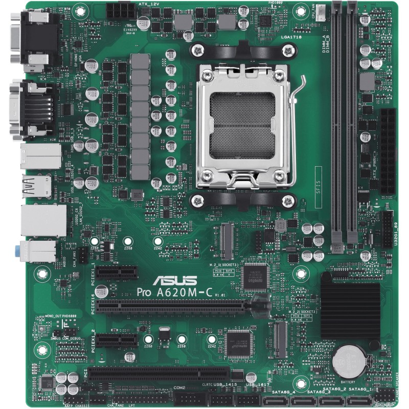 Buy ASUS PRO A620M-C-CSM - microATX AM5 Motherboard, AMD A620, DDR5 up to 6400MH... in Cyprus, Nicosia, Limassol, Larnaka, Pafos