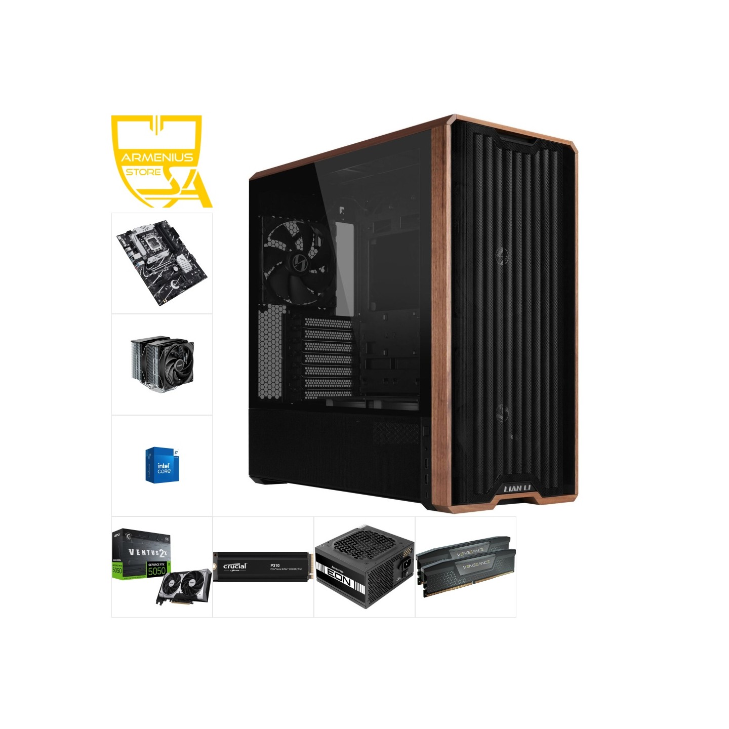 Custom High performance PC - Intel Core i7-14700F, RTX 5050 8GB, 32GB DDR5-5200, 1TB NVMe — Buy in Cyprus with Fast Delivery