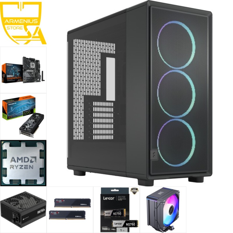 Custom Gaming PC | Ryzen 7 7700 + RTX 5070 | 32GB DDR5, 1TB NVMe — Armenius Store Cyprus