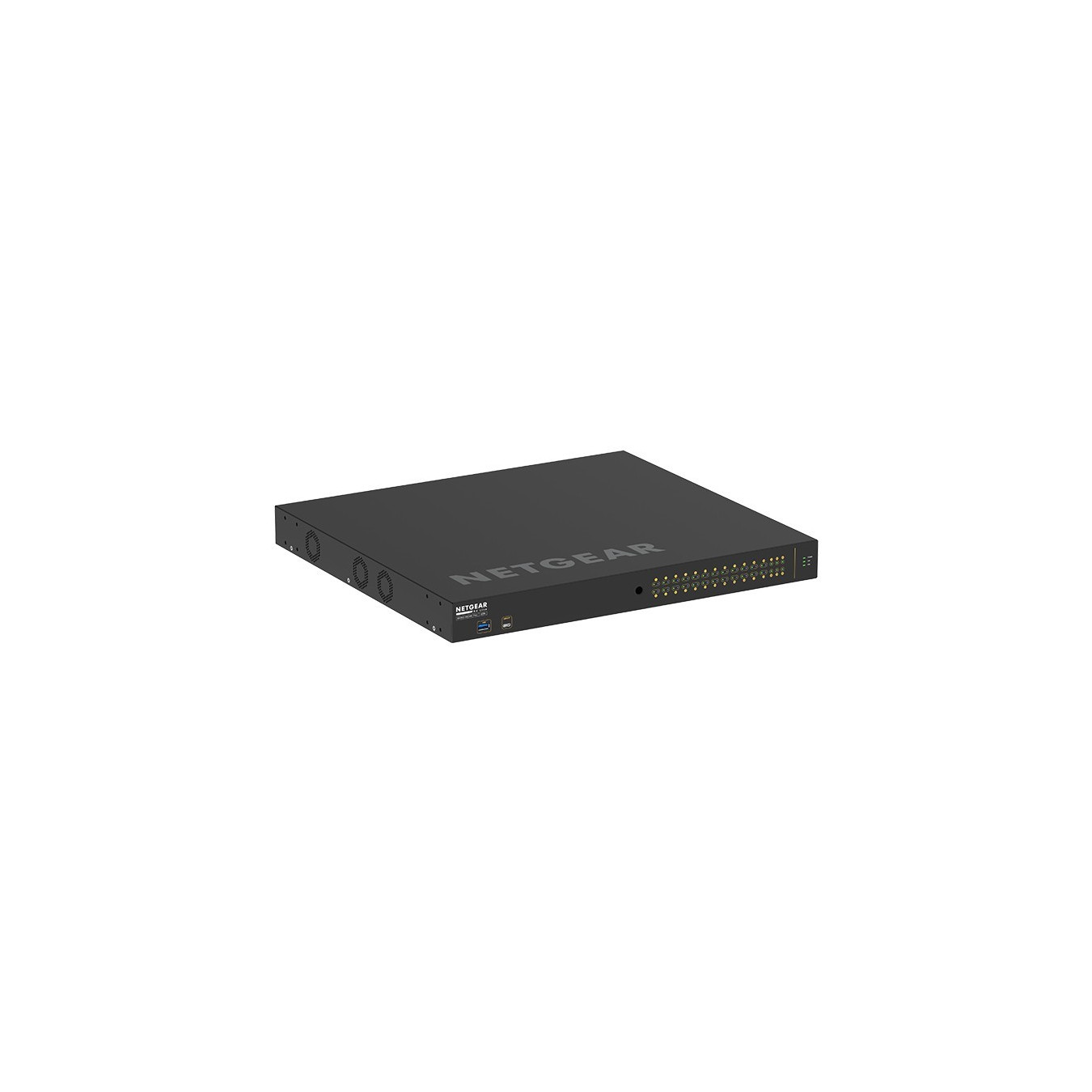 NETGEAR M4250-26G4XF-PoE+ - 24x Gigabit PoE+ Ports, 4x SFP+ Uplinks, L2/L3 Managed, Black, ARM Cortex-A57