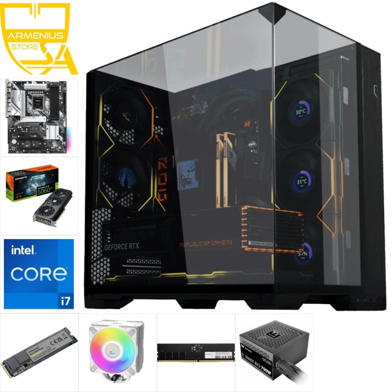 Custom Gaming PC - Intel Core i7-12700F, RTX 5060 Ti, 16GB DDR5, 1TB NVMe — Buy in Cyprus with Fast Delivery