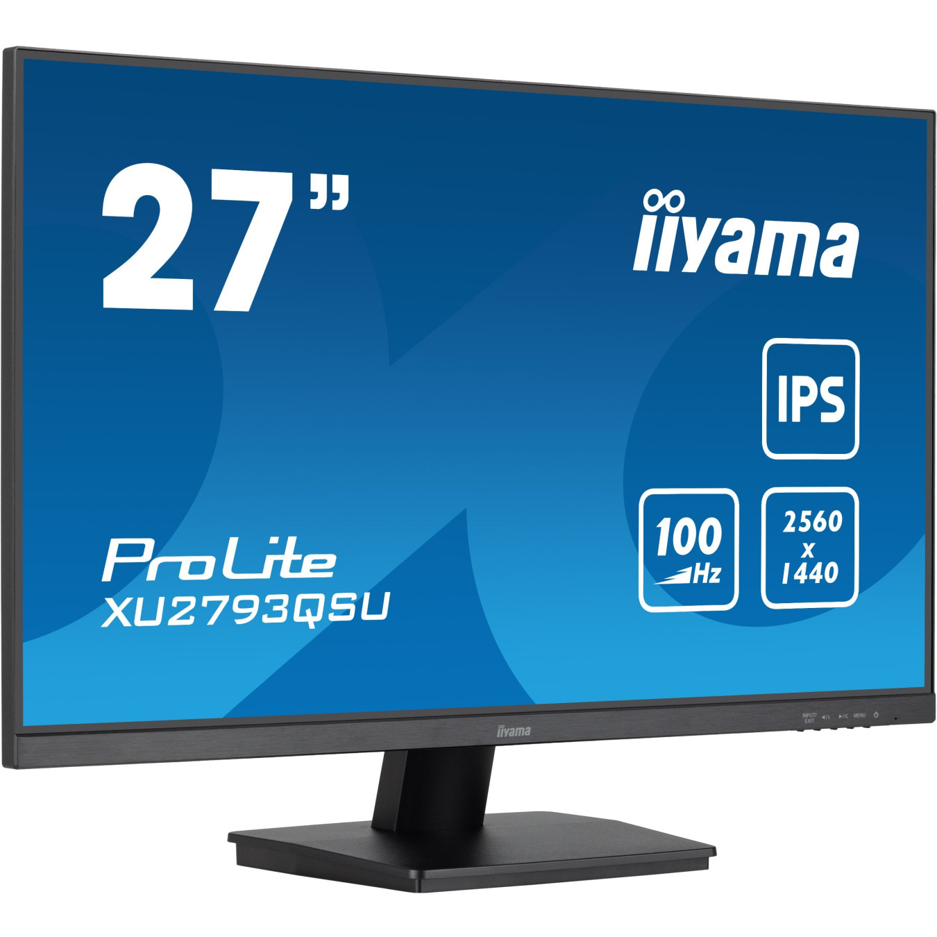 IIYAMA ProLite XU2793QSU-B7 - 27in QHD IPS 100Hz Monitor, HDMI 2.0 & DP 1.2, 2xUSB, Black — Buy in Cyprus with Fast Delivery