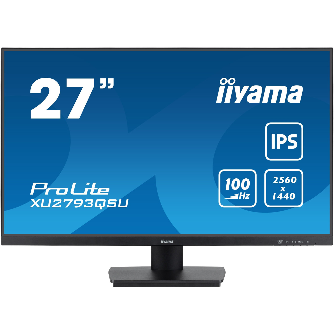 IIYAMA ProLite XU2793QSU-B7 - 27in QHD IPS 100Hz Monitor, HDMI 2.0 & DP 1.2, 2xUSB, Black — Buy in Cyprus with Fast Delivery