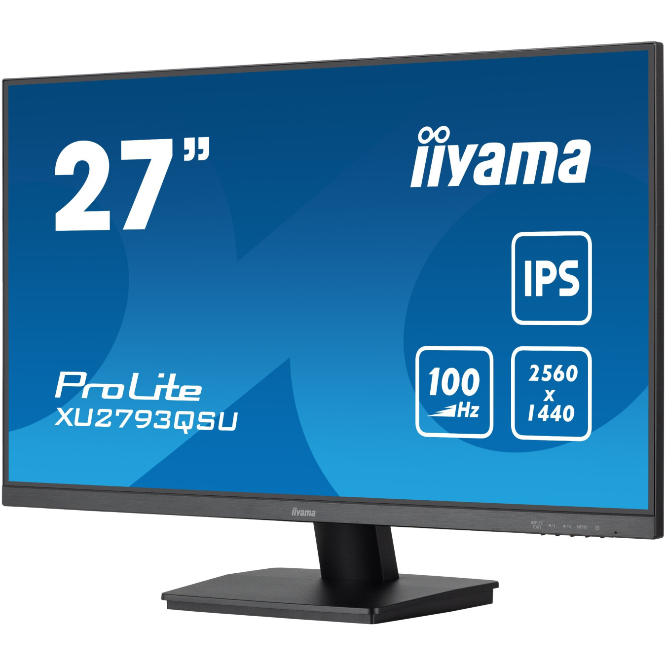 IIYAMA ProLite XU2793QSU-B7 - 27in QHD IPS 100Hz Monitor, HDMI 2.0 & DP 1.2, 2xUSB, Black — Buy in Cyprus with Fast Delivery