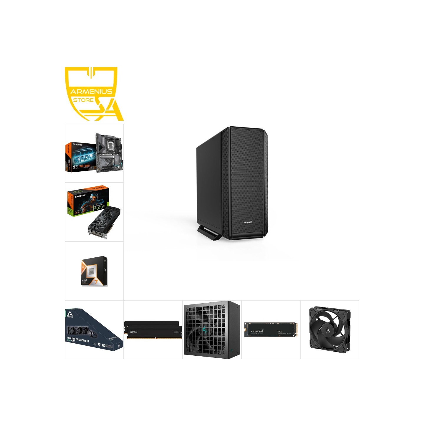 Custom High performance PC - Ryzen 7 9800X3D, RTX 5070 Ti, 128GB DDR5, 2TB NVMe — Buy in Cyprus with Fast Delivery