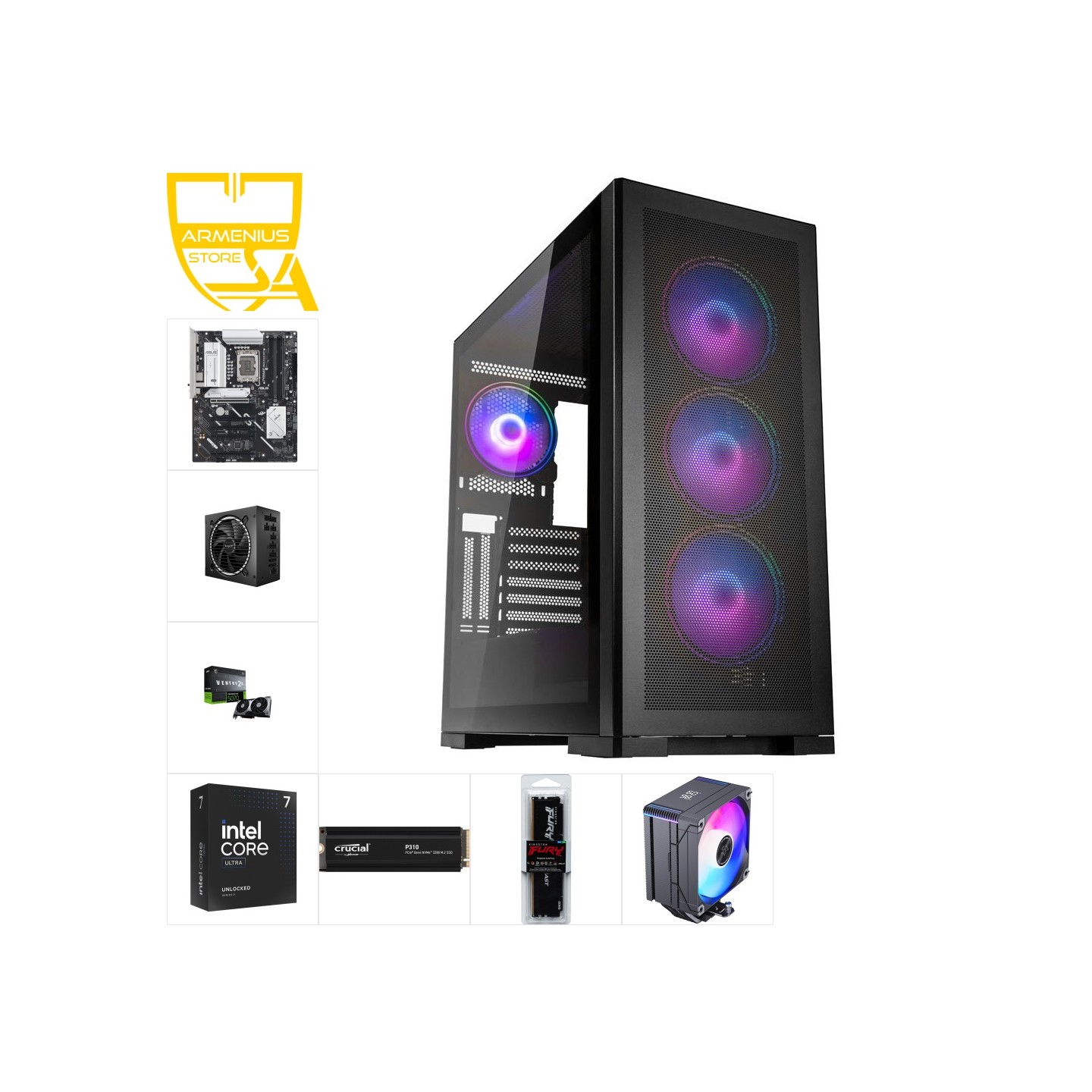 Custom Gaming PC - Intel Core Ultra 5 225, RTX 5070, 16GB DDR5, 1TB NVMe — Buy in Cyprus with Fast Delivery