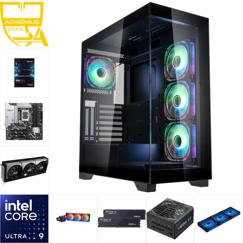 Custom High-Performance PC | Intel Core Ultra 9 285K + RTX 5080 | 32GB DDR5, 4TB NVMe — Armenius Store Cyprus