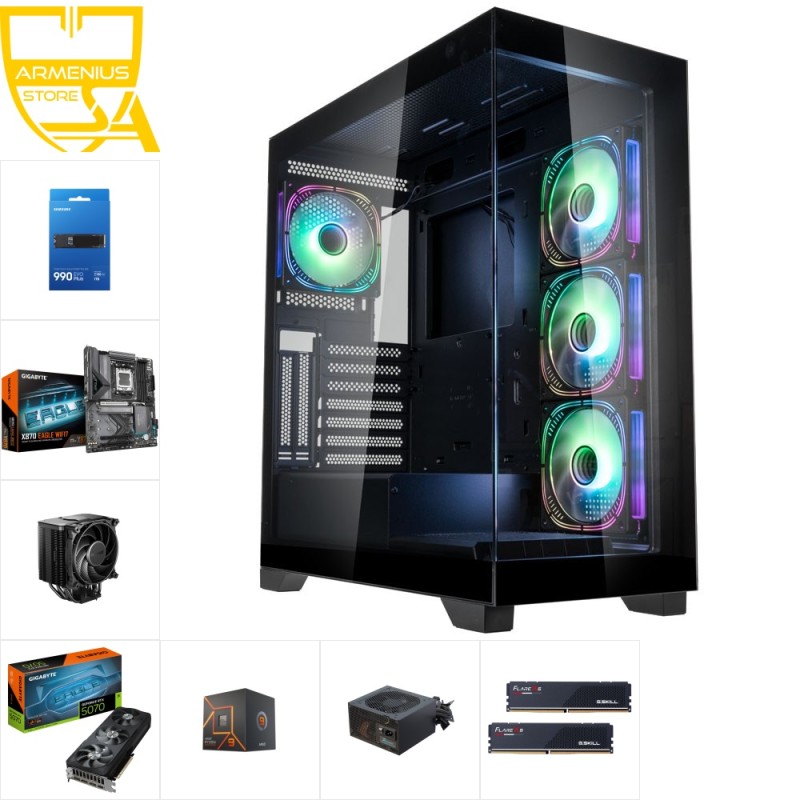 Custom High Performance PC | Ryzen 9 7900, RTX 5070, 32GB DDR5, 1TB NVMe — Armenius Store Cyprus