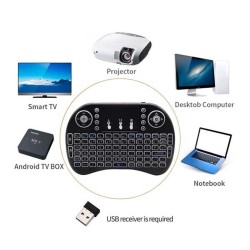 GT Media I8 Mini Wireless Keyboard with Touchpad & LED — Armenius Store Cyprus