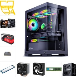 Custom 1080p Gaming PC - Ryzen 5 4500, RX 6400, 16GB DDR4, 512GB NVMe — Buy in Cyprus with Fast Delivery