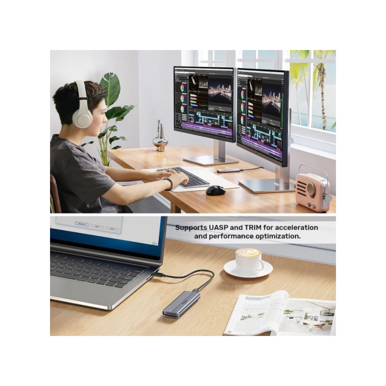 Unitek S1241B01 USB-C 10Gbps NVMe M.2 SSD Enclosure (Boxed) — Buy in Cyprus with Fast Delivery