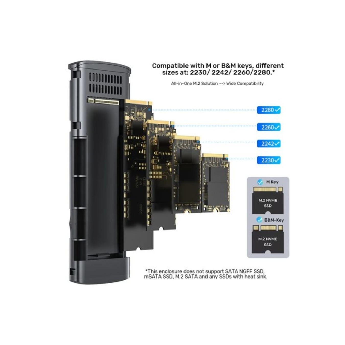 Unitek S1241B01 USB-C 10Gbps NVMe M.2 SSD Enclosure (Boxed) — Buy in Cyprus with Fast Delivery