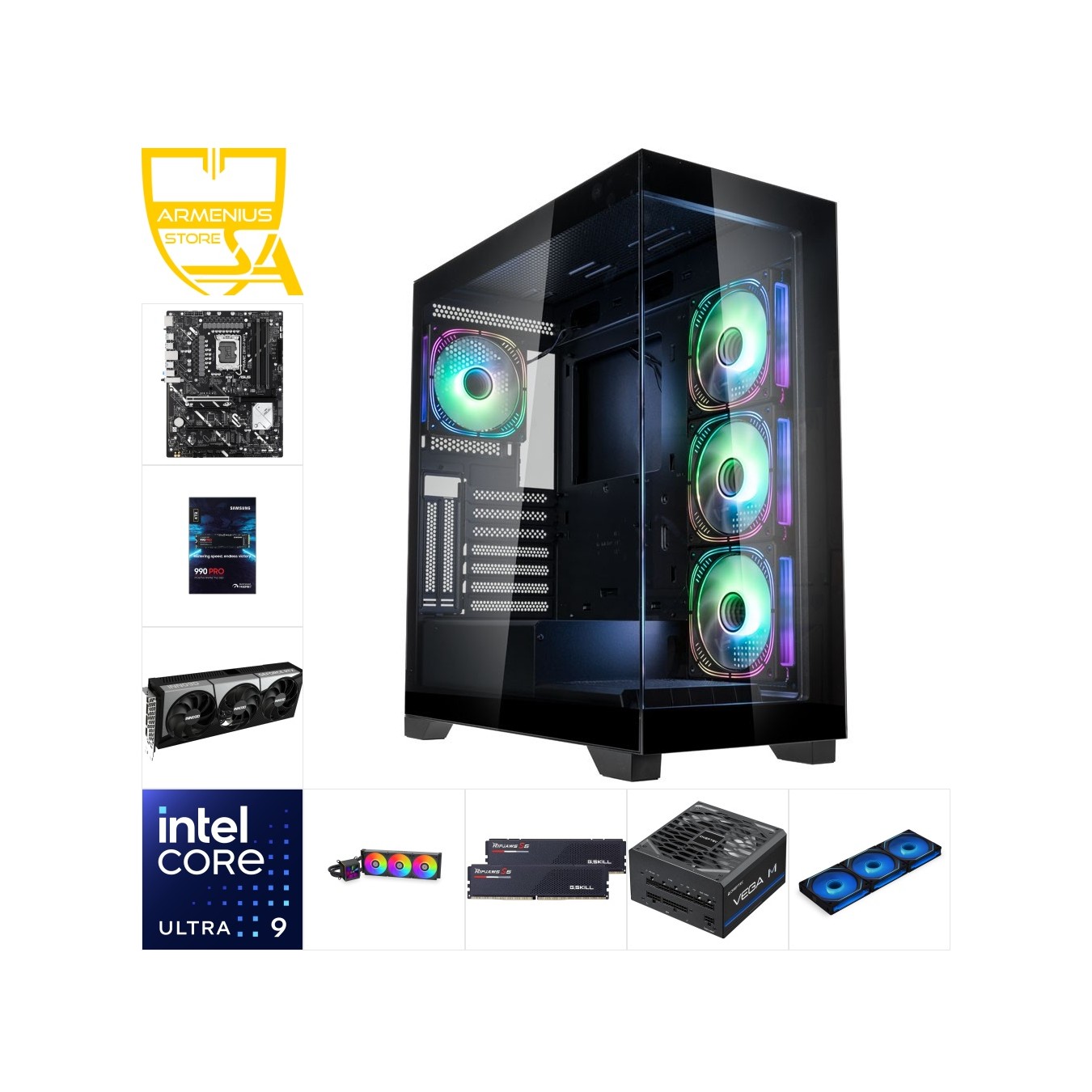 High Performance Custom PC – Intel Core Ultra 9 285K | RTX 5080 | 32GB DDR5 | 4TB NVMe — Armenius Store Cyprus