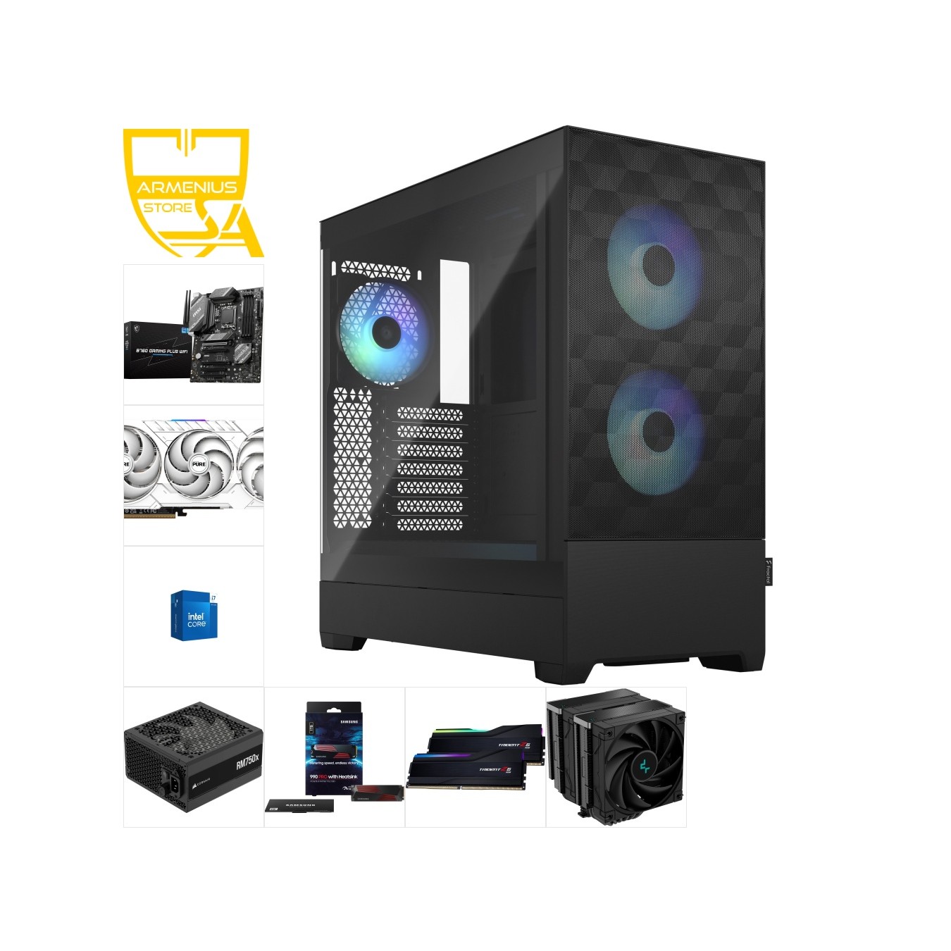 High-Performance PC | i7-14700F, Radeon RX 9070, 64GB DDR5, 2TB NVMe — Armenius Store Cyprus