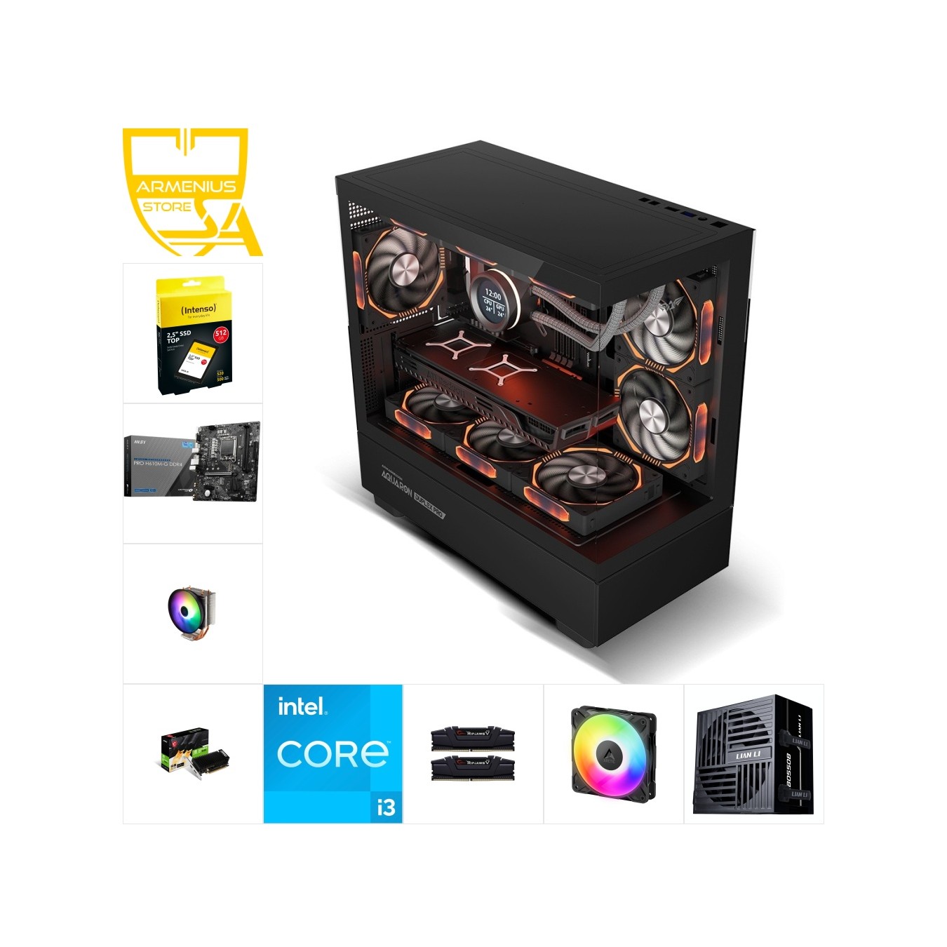 Custom Budget Gaming PC | i3-14100F, GT 1030, 16GB DDR4, 512GB SSD — Armenius Store Cyprus