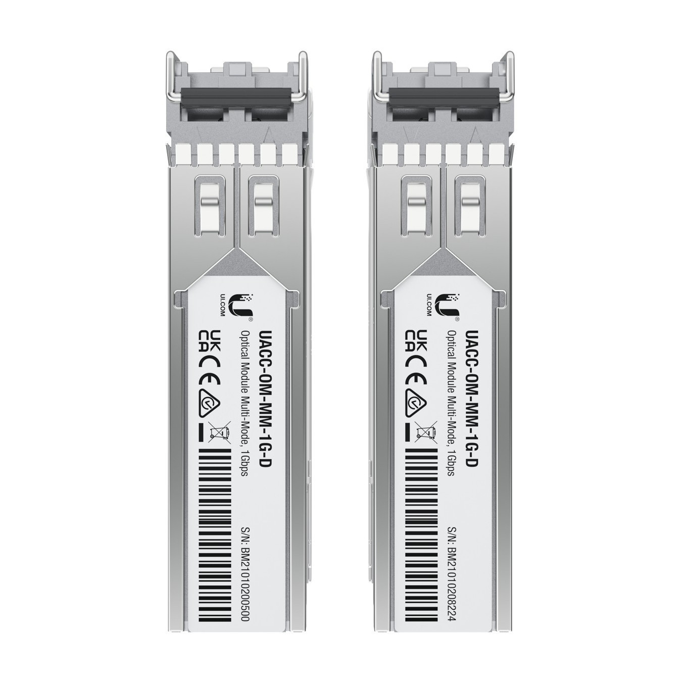 Ubiquiti UACC-OM-MM-1G-D-2 - SFP Multimode Transceiver 1.25Gbps LC Duplex 850nm 550m Stainless Steel (2-pack)
