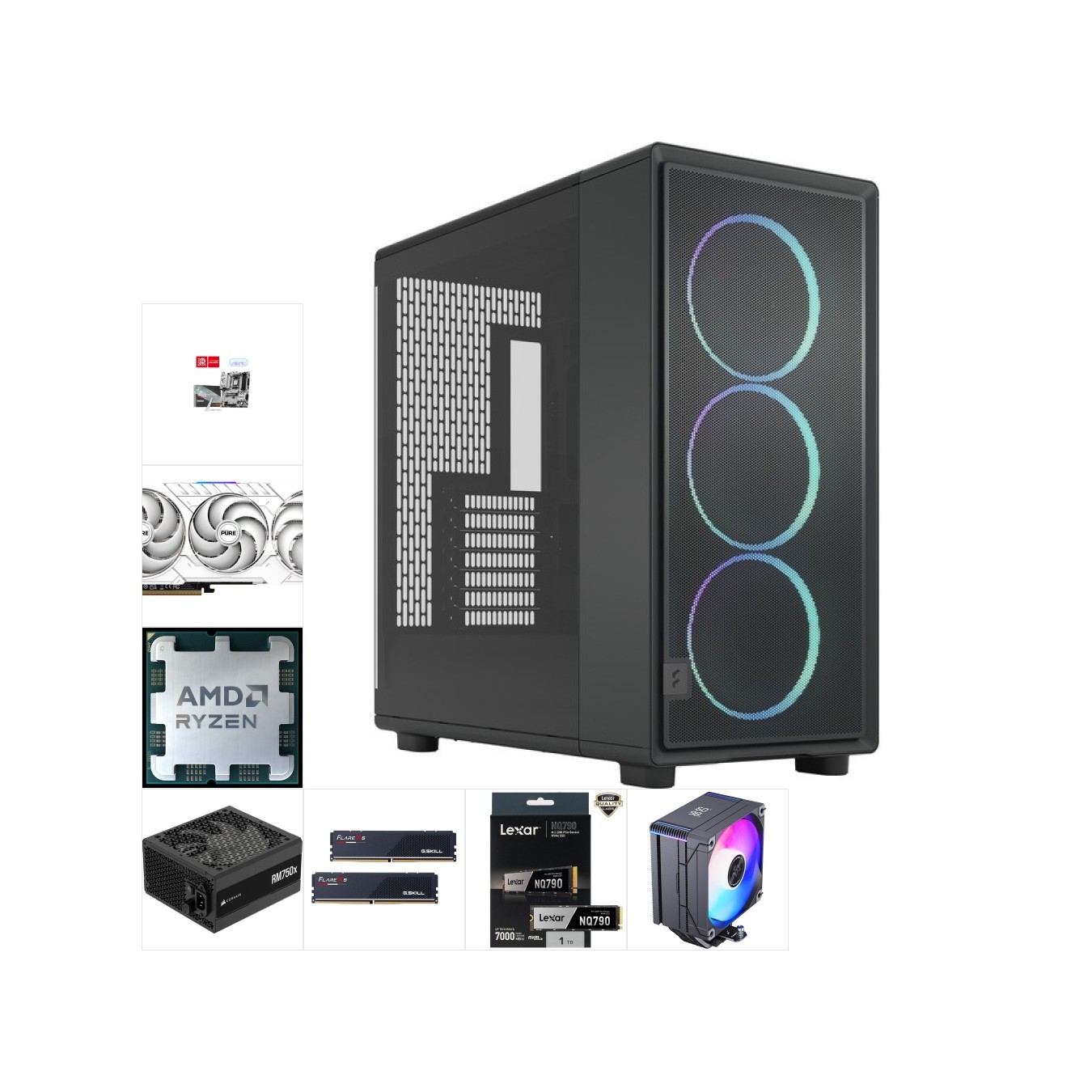 Custom Gaming PC | Ryzen 7 7700 + Radeon RX 9070 | 32GB DDR5, 1TB NVMe — Armenius Store Cyprus
