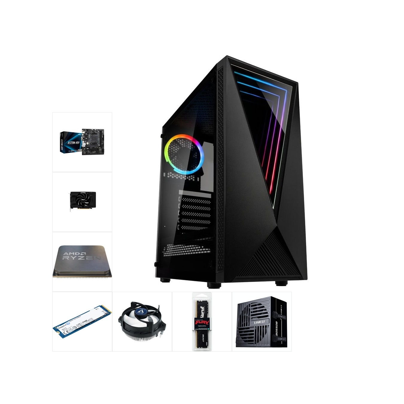 Ryzen 5 5500 + RTX 5050 | Custom 1080p Gaming PC - 32GB DDR4, 1TB NVMe — Armenius Store Cyprus