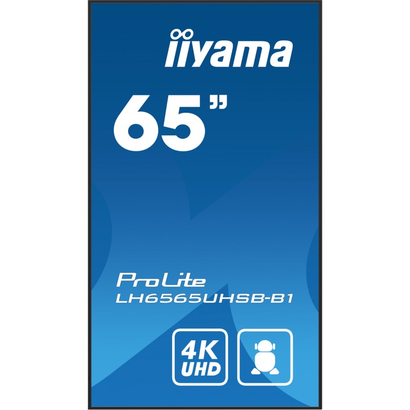 Buy iiyama ProLite LH6565UHSB-B1 - 65" 4K UHD Touch IPS Display, 800 cd/m2, Andr... in Cyprus, Nicosia, Limassol, Larnaka, Pafos