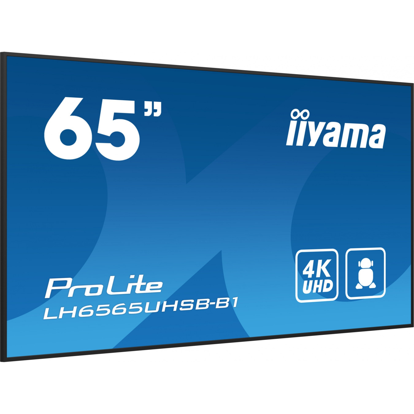 iiyama ProLite LH6565UHSB-B1 - 65" 4K UHD Touch IPS Display, 800 cd/m2, Android 11, Wi-Fi, 24/7 Kiosk (Black)