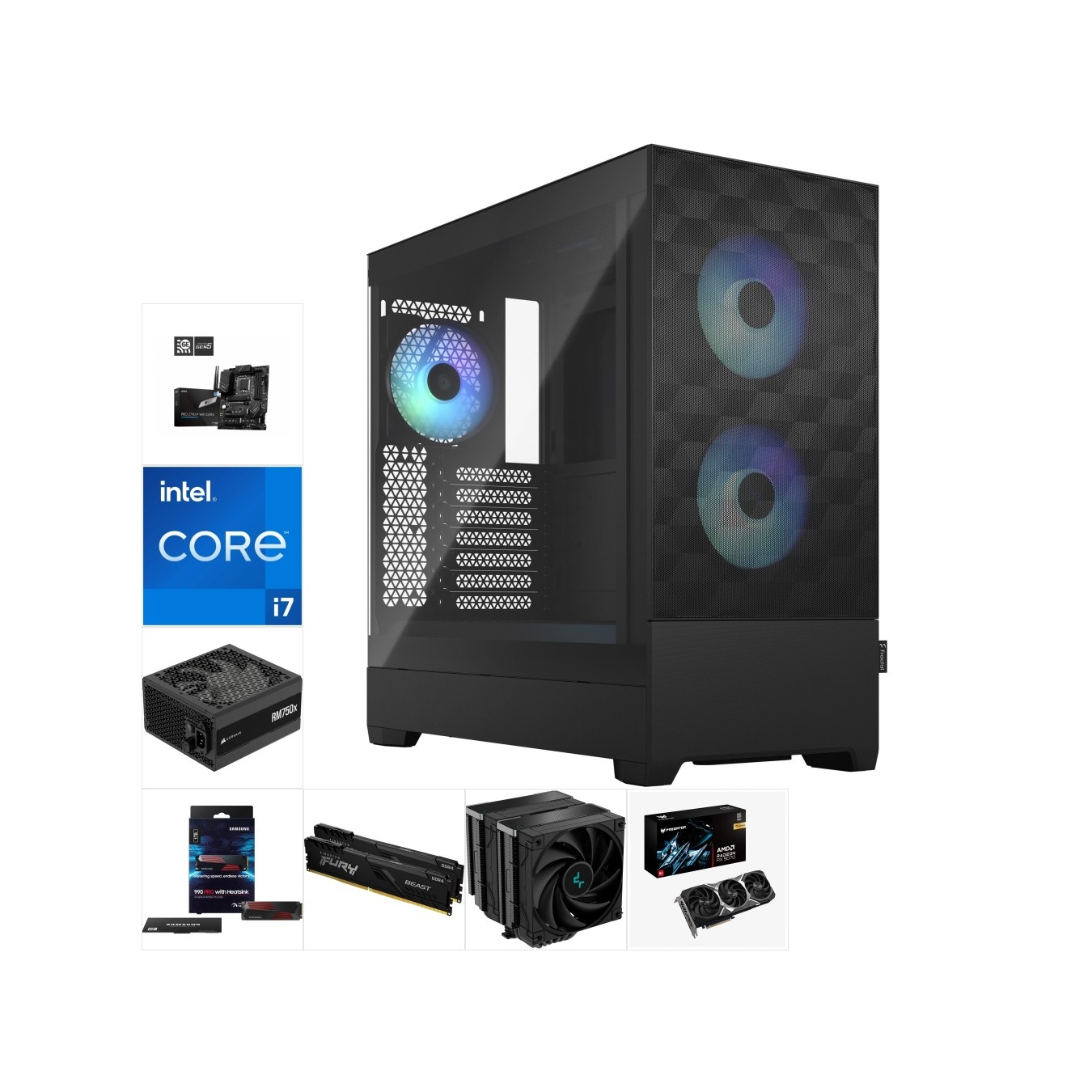 Custom High performance PC | i7-14700, Radeon RX 9070 16GB, 32GB, 2TB NVMe — Armenius Store Cyprus