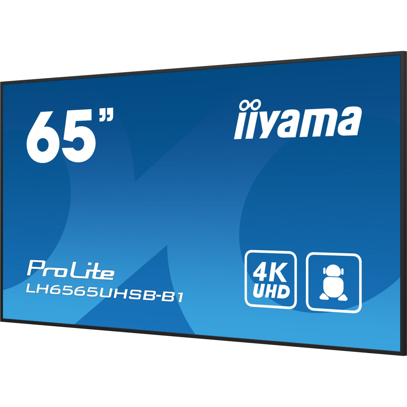 iiyama ProLite LH6565UHSB-B1 - 65" 4K UHD Touch IPS Display, 800 cd/m2, Android 11, Wi-Fi, 24/7 Kiosk (Black)
