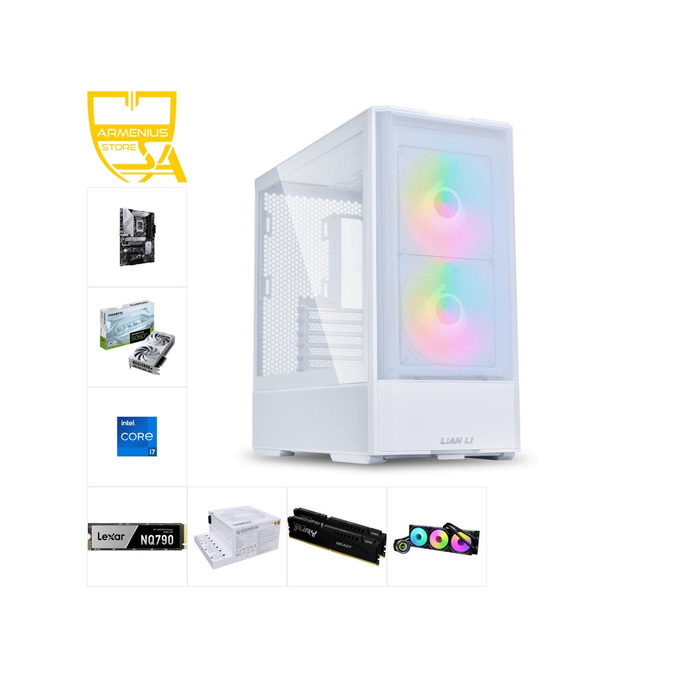 Custom Gaming PC | i7-14700KF + RTX 5060 Ti 16GB, 32GB DDR5, 2TB NVMe — Armenius Store Cyprus