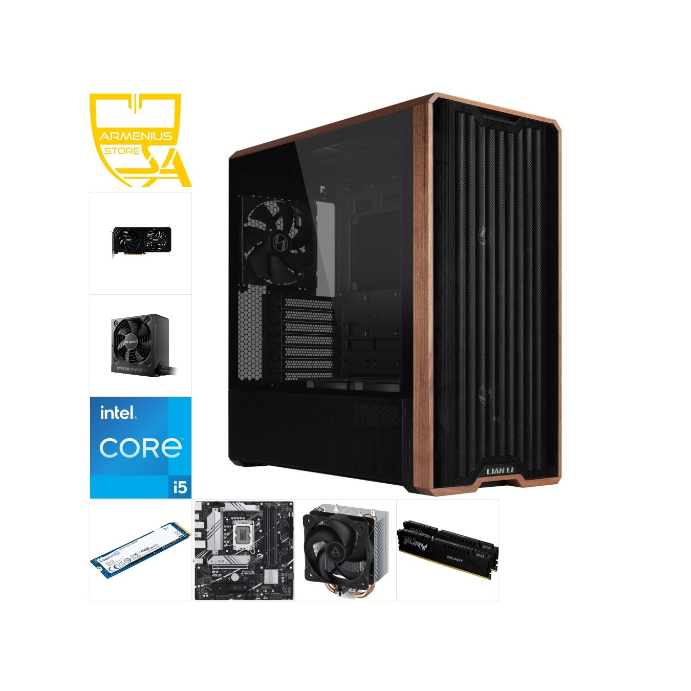 Custom 1080p Gaming PC | i5-14400 + RTX 5060 Ti, 32GB DDR5, 1TB NVMe — Armenius Store Cyprus