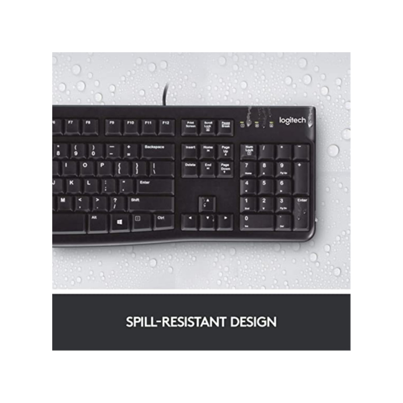 Logitech Greek QWERTY Full-Size Low-Profile Keyboard – Wired USB | Armenius Store