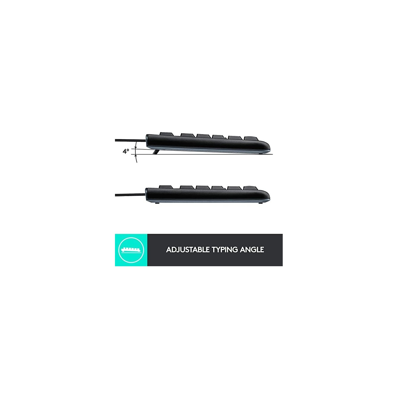Logitech Greek QWERTY Full-Size Low-Profile Keyboard – Wired USB | Armenius Store