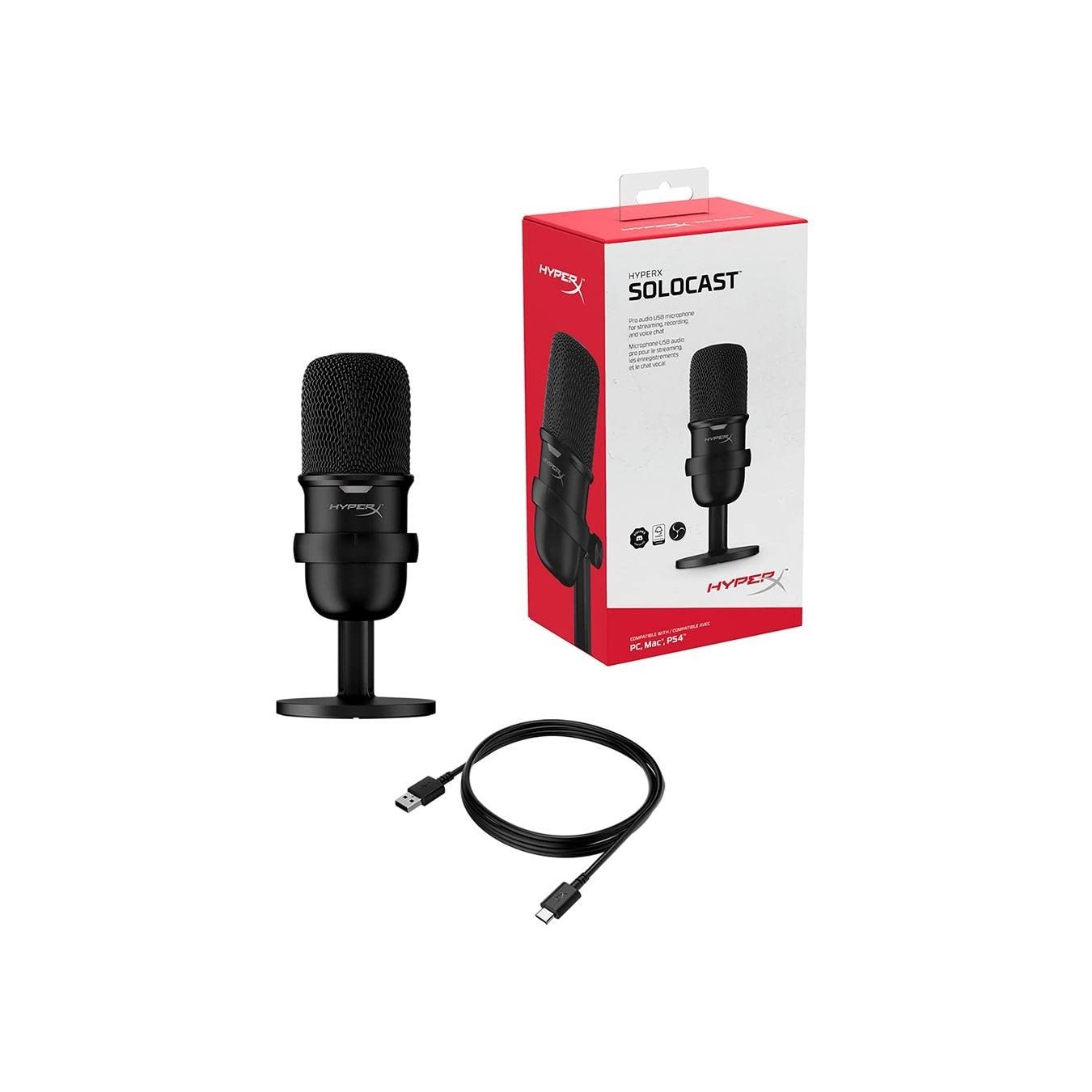 HyperX SoloCast USB Condenser Microphone – 24-bit 96 kHz | Armenius Store