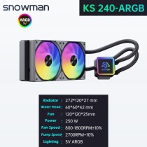 Snowman KS240 ARGB - 240mm AIO CPU Liquid Cooler | Armenius Store